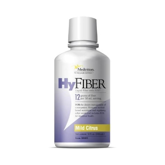 HyFiber Oral Supplement/Tube Feeding Formula with FOS, 32 ounce Bottle, Citrus Flavor, 4 Count