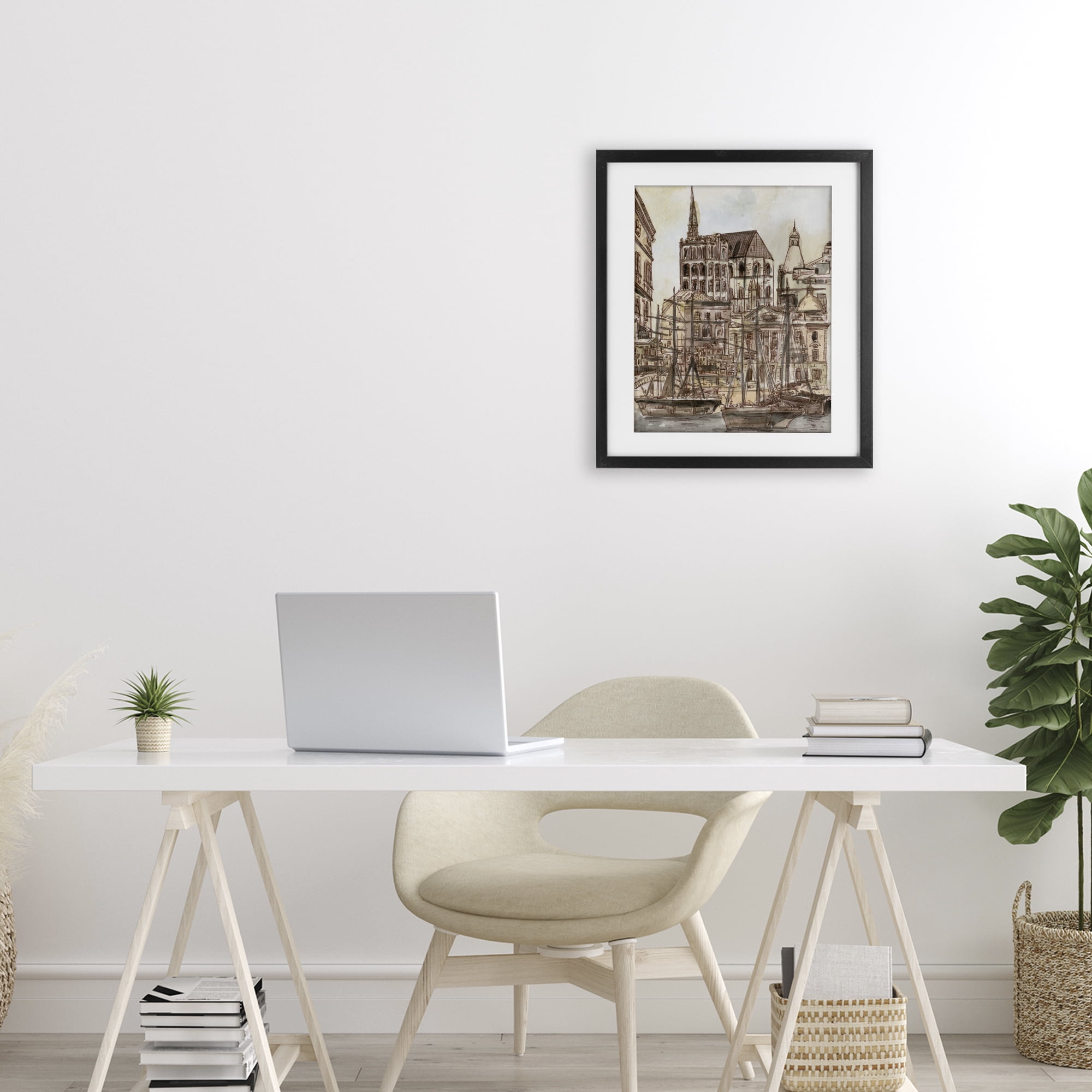Stupell Industries Harbor of Salted Remnants Black Framed Print Under Glass, design by Melissa Wang