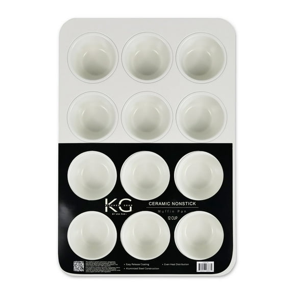 Kitchen Gear by USA Pan Ceramic 12 Cup Muffin Nonstick Baking Pan