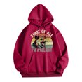 thumbnail image 1 of WEAIXIMIUNG Sweatshirts pour Femmes Grande Taille Sweat à Capuche Décontracté Col Rond Imprimé Animal Lettres Anglaises, 1 of 3