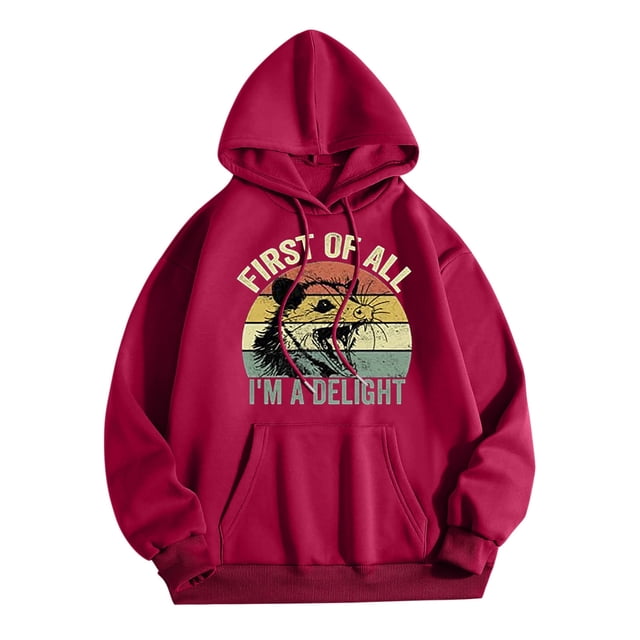 WEAIXIMIUNG Sweatshirts pour Femmes Grande Taille Sweat à Capuche Décontracté Col Rond Imprimé Animal Lettres Anglaises