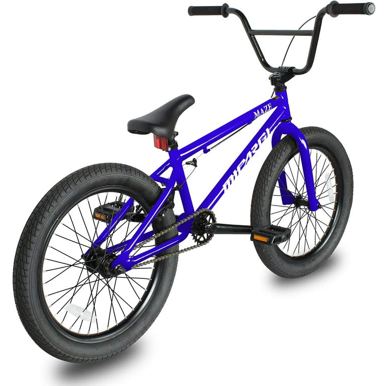 Wonderwheels 20 inch BMX Steel Frame U-Brake Three Piece Crank, Sprocket 25T, Driver 9T, Sealed Bearing Alloy Rims 36H, Black Tires - Blue Wonderwheels 20 inch BMX Steel Frame U-Brake Three Piece Crank, Sprocket 25T, Driver 9T, Sealed Bearing Alloy Rims 36H, Black Tires - Blue