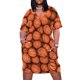 thumbnail image 2 of Vestido holgado con bolsillos y estampado de baloncesto para mujer. Vestido de noche para mujer., 2 of 7
