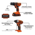 thumbnail image 4 of BLACK+DECKER BD2KITCDDI 20V MAX Lithium Ion Drill/Driver and Impact Driver Combo Kit, 4 of 6