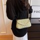 thumbnail image 5 of Bolso Bandolera Las Mujeres Plisadas Pu Fashionalbe Cadena Simple Commuter Bolso Bandolera (Verde), 5 of 5