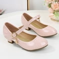 thumbnail image 3 of BOBOGOJP Toddler Mary Jane Shoes for Girls – Toddler Heels to Girls Dress Shoes for Girls Pink for 2, 3 of 5