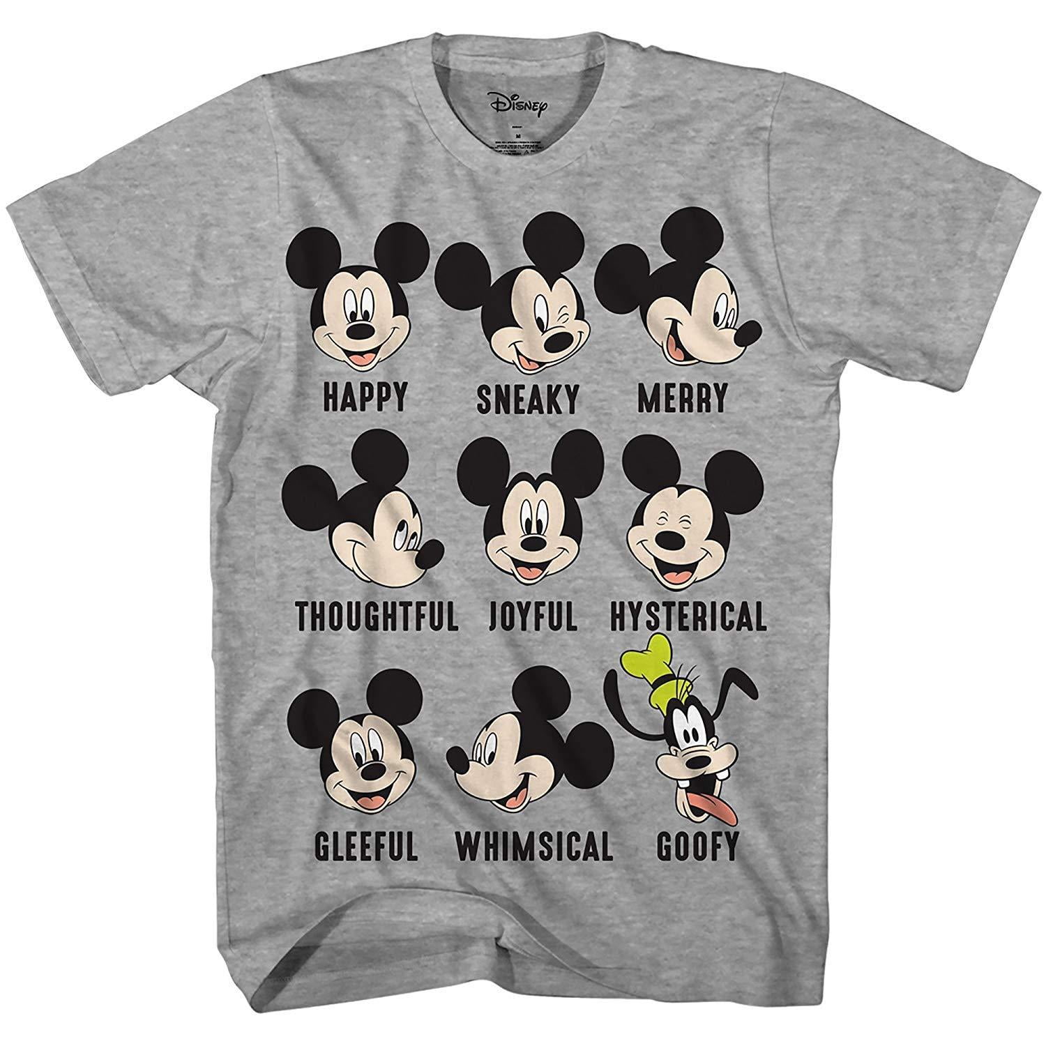 Mickey Mouse Officially Licensed Goofy Baseball Hoodie Heather Grey - Black 