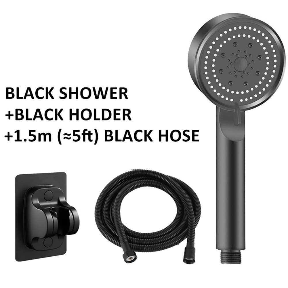 5 Mode Adjustable High Pressure Shower Head Spray Handheld Water Saving