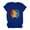 Blue, variant on Babysbule Womens Tops Women's Casual Colourful Print Pullover Short Sleeve T-Shirt Tops Shirt