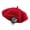 Red, variant on Elegant Wool Blend Round Cap for Reception Team Stage Performances Formal Occasion Theme Parties Dressingup Domed Hat