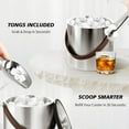 thumbnail image 2 of 3L Large Ice Bucket with Lid, Scoop, Ice Tong, Strainer & Leather Handle Keep Ice Frozen Longer Large Wine Ice Buckets for Parties,Cocktail Bar, Chilling Beer Champagne, Dark Brown Handle 3L, 2 of 16