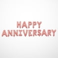 thumbnail image 2 of 16 Inch HAPPY ANNIVERSARY Letters Balloons Decorative Aluminum Film Balloons Set for Wedding Party (Rose Gold), 2 of 8