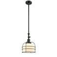 thumbnail image 5 of 206-BK-G72-CE-Innovations Lighting-Bell Cage - 1 Light Mini Pendant In Traditional Style-13 Inches Tall and 9 Inches Wide-Matte Black Finish-Clear, 5 of 7