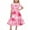 Pink, variant on Girls' Valentine's Day Dress Printed Peter Pan Collar Retro Dress Short Sleeve Cute Dance Dress for Romantic Celebrations (5-14 Years)