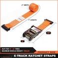 thumbnail image 4 of Wheel Chock Tie Down Kit, Trailer Tie Down Strap Kit,  Trailer Tie Down System for UTV, ATV, Mower, , 4- Kit (Orange), 4 of 7