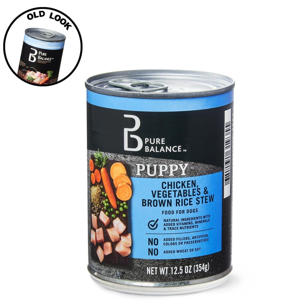 Pure Balance Puppy Food for Dogs, Chicken, Vegetables & Brown Rice Stew
