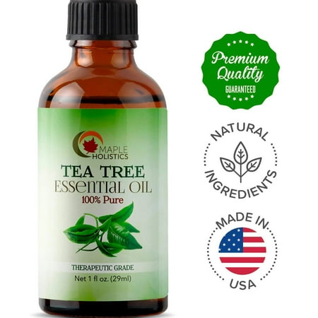 100 Pure Tea Tree Oil Natural Essential Oil With Antifungal Antibacterial Benefits For Face Skin Hair Nails Heal Acne Psoriasis Dandruff Piercings Cuts Bug Bites Multipurpose Surface Cleaner Walmart Canada