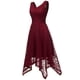 thumbnail image 1 of Vestidos Para Mujer Vestidos de Invitados de Boda Con Cuello en V Encaje Bloque de Color Drapeado Patchwork Lindo Vestido Formal de Fiesta de Noche Odeerbi ODB147181, 1 of 4