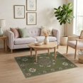 thumbnail image 3 of ODIKA Neutral Faded Boho Retro Blossoms Symmetrical Frame Dusty Vintage for Dorm Room, Small Living Apartment, Stain Resistant Low Profile, 3 of 7