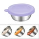thumbnail image 2 of Vasos reutilizables para aderezo de ensalada con tapas. Recipiente de acero inoxidable para aderezo de ensalada. Violeta, 2 of 5