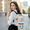 thumbnail image 6 of FORMRS Mini Backpack Purse for Women Travel Daypack Casual Shoulder Bag, Blue Nautical Pattern, 6 of 7