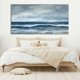 thumbnail image 2 of Abstract White Ocean Wave Oil Painting Blue Minimalist Seascape Oil Painting On Canvas Ocean Wall Art Large Living Room Wall Decor,Unstretched,Frameless,(122*244cm)48*96Inches, 2 of 5