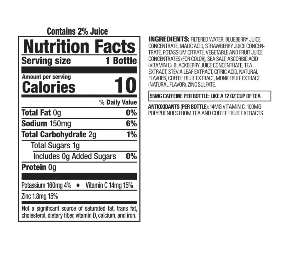 Bai Brasilia Blueberry Antioxidant Infused Water Beverage, 18 fl oz (6 Pack)