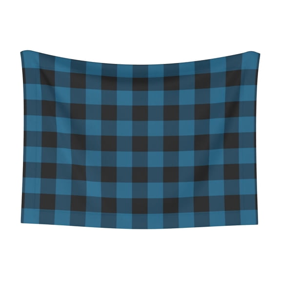 Naloa Blue Black Plaid Dog Blanket, 3 Sizes Cat Blanket for Indoor Cats Large Medium Small Dog Gifts-Small
