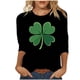 thumbnail image 2 of Tejiojio Women's St. Patrick's Day Print Fashion Top - 3/4 Length Sleeve Round Neck Pullover, 2 of 5
