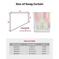 thumbnail image 6 of Pink Purple Swag Valances for Windows, Modern Colorful Ombre Abstract Tie Dye Art Rod Pocket Sheer Valances for Large Windows, Swag Toppers Light Filtering for Kitchen Living Room 2 Panels 36''x63'', 6 of 6