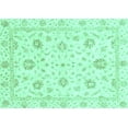 thumbnail image 1 of Ahgly Company Machine Washable Indoor Rectangle Oriental Turquoise Blue Modern Area Rugs, 7' x 9', 1 of 4