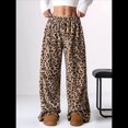 thumbnail image 4 of Pantalones de Pijama para Mujer, de Leopardo, Peludos, Estilo Y2K, de Cintura Alta, Bonitos. Sin Cordones S, 4 of 10