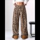 thumbnail image 4 of Pantalones de Pijama para Mujer, de Leopardo, Peludos, Estilo Y2K, de Cintura Alta, Bonitos. Sin Cordones S, 4 of 10