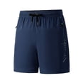thumbnail image 2 of HAYIMI Mens Athletic Shorts Casual Summer Lightweight Loose Pocket Sports Breathable Solid Color Moisture-Wicking Stretch Golf Classic-Fit Bottoms, Dark Blue, XXXXL, 2 of 4