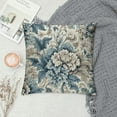 thumbnail image 2 of COMIO Blue Flowers Pillow Covers Leaf Floral Pillow Cover Home Decorative Sofa Leaves Vintage Pillow Cases Cushion Cover, 2 of 5
