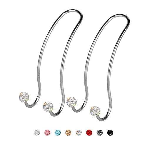 SAVORI Car Hooks Universal Car Seat Headrest Hangers Bling Auto Hooks Organizer Holder Accessories for SUV Truck Vehicle (White)