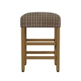 thumbnail image 5 of HomePop 25" Indoor Square Backless Upholstered Counter Stool, Brown Window Pane Print, 5 of 10