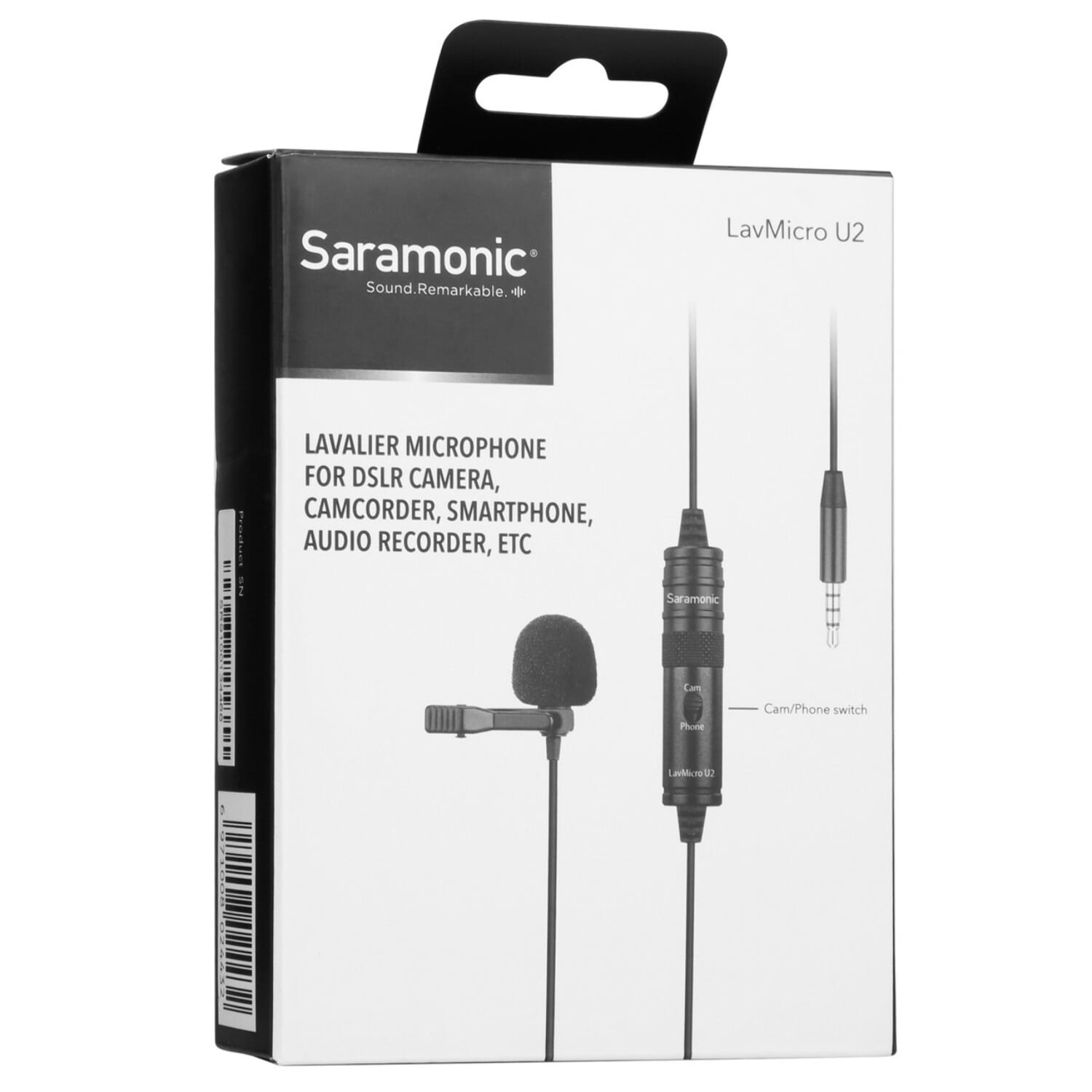 LavMicro U2 Clip-On Lavalier Mic for Cameras  Mobile Devices with 19.7' (6m) 3.5mm TRS/TRRS Cable