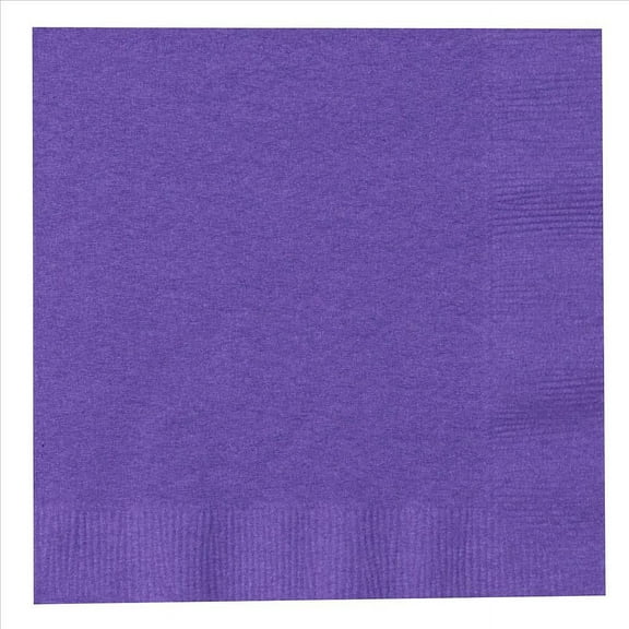 Paper Luncheon Napkins, 6.5 in, Dark Purple, 20 Count