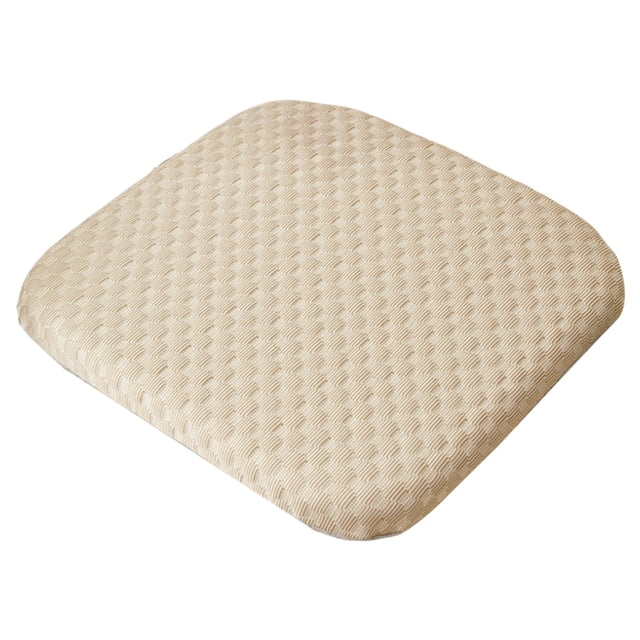 Gel Seat Cushion Breathable Office Chair Pad Summer Ice Silk Seat Mat Non Sweat Chair Cushion Temperature Regulating Cover Ergonomic Support Comfort Pad Beige Color Home Office Chair Mat R