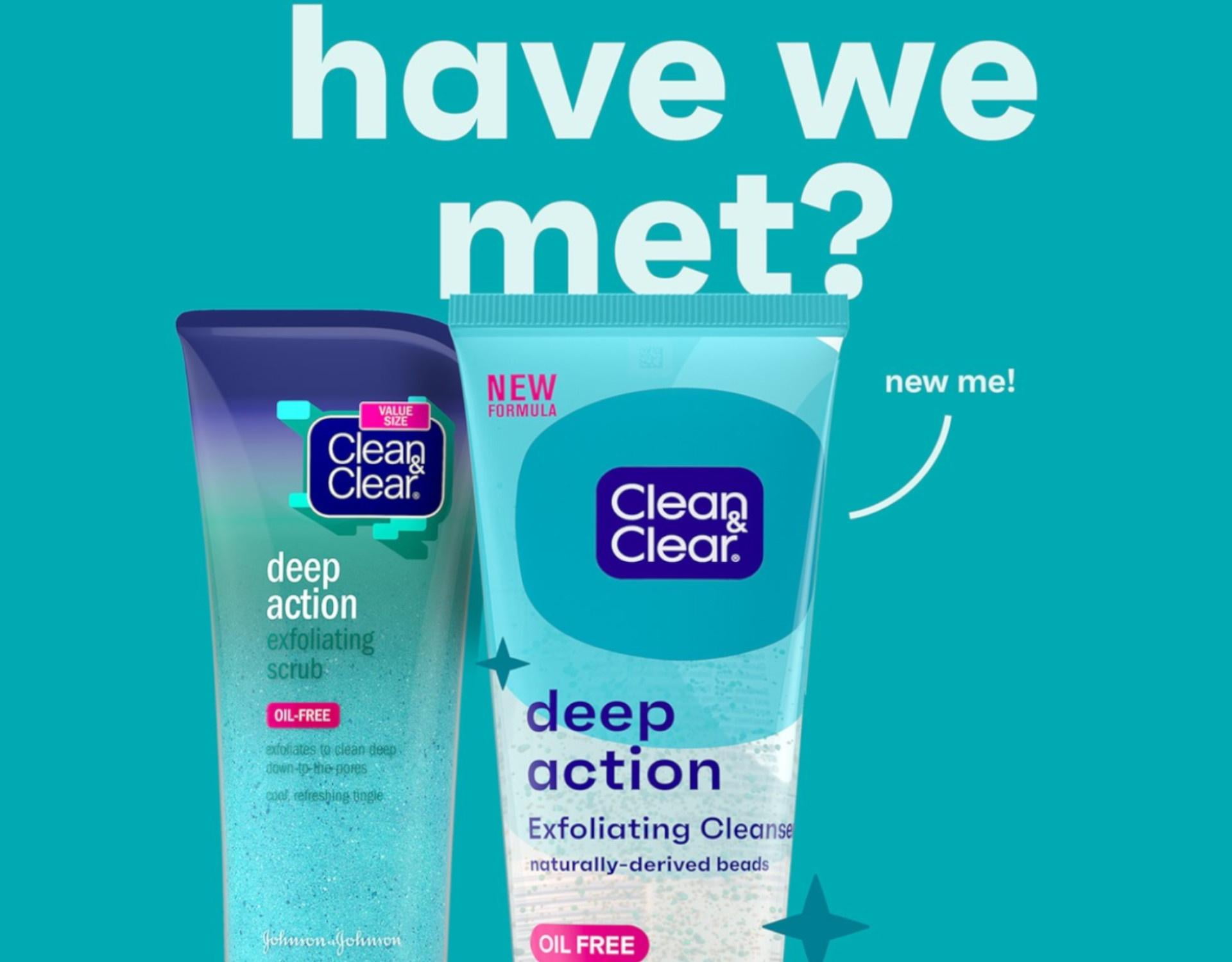 CLEAN & CLEAR Deep Action Exfoliating Scrub Oil-Free 5 oz (Pack of 3)