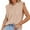 Gold, variant on Ruyang Women's Summer Solid Color Sequins T Shirt Nightclub Women's Sleeveless Shoulder Pad Undershirt Loose Round Neck Tops ﻿