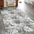 thumbnail image 2 of Rectangle Area Rugs 4 x 6 Ft, Spring Botanical Non-Slip Residential Carpet, Country Floral Leaves Gray Brown Indoor Crawling Mats Runner Rugs for Living Room/Dining Room/Bedroom, 2 of 8