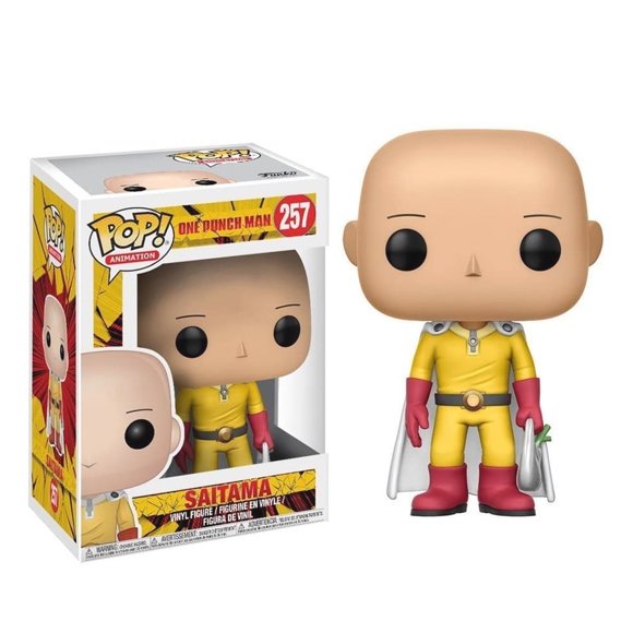 Animation #257 Saitama One P-unch Man Vinyl Figure Decoration Vinyl Toys birthday gift collectible ornaments+Plastic protective shellpop!