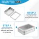 thumbnail image 5 of 2 Pcs Caja de Lata Metálica, 5.1 x 3.7 x 2.4 Pulgadas Caja de Almacenamiento Rectangular con Tapa, 5 of 6