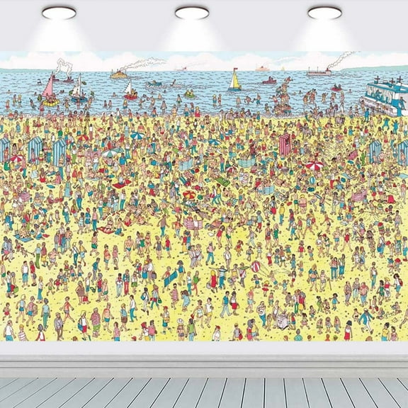 Where's Waldo school Backdrop Background Banner Birthday Party Supplies Taspestry Wall Decor Poster Lover