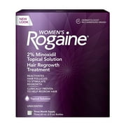 Women's Rogaine 2% Minoxidil Topical Solution for Hair Thinning and Loss, Topical Treatment for Women's Hair Regrowth, 3-Month Supply