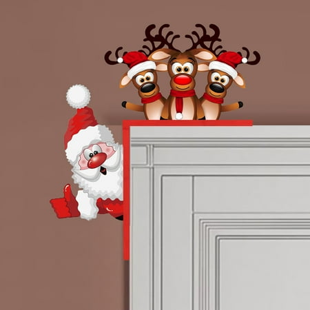 

YruYptpaln 1PC Santa Clau Christmas Door Corner Decoration DIY Stitching Home Homes Funny On My Door Corner Movie On My Door Corner So Christmas Trim A Home Ornament Hooks