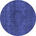 thumbnail image 1 of Ahgly Company Indoor Round Abstract Blue Modern Area Rugs, 5' Round, 1 of 4