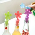 thumbnail image 4 of Tapón de botella de vino, 4 tapones de botella de silicona de colores, para botellas de vino abiertas JM, 4 of 5